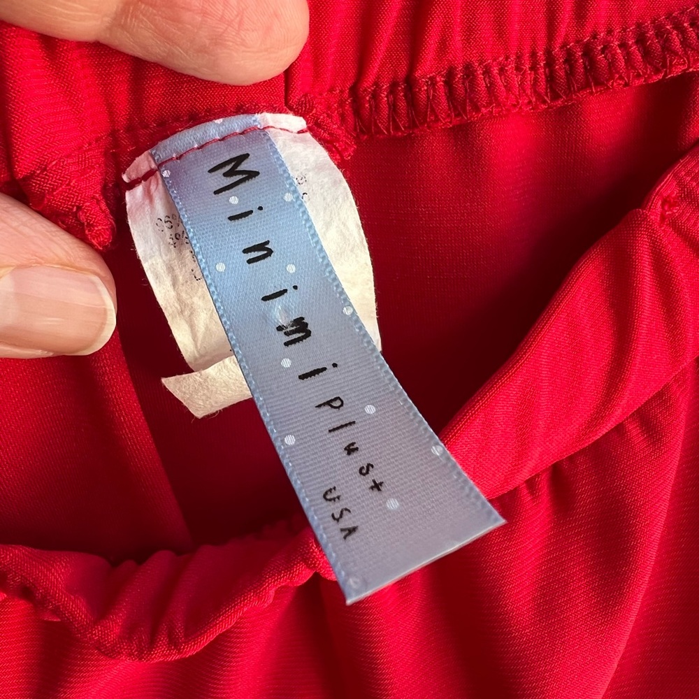 “Red Off Shoulder Blouse 3X Plus Size with Gold Chain Cuff Detail” - Picture 5 of 10